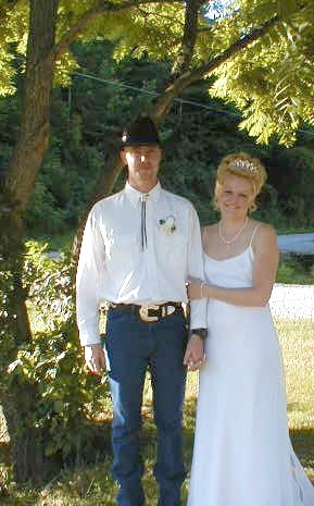 Her wedding day to Josh Porter, a  Huntington, West Virgina Fire Fighter.